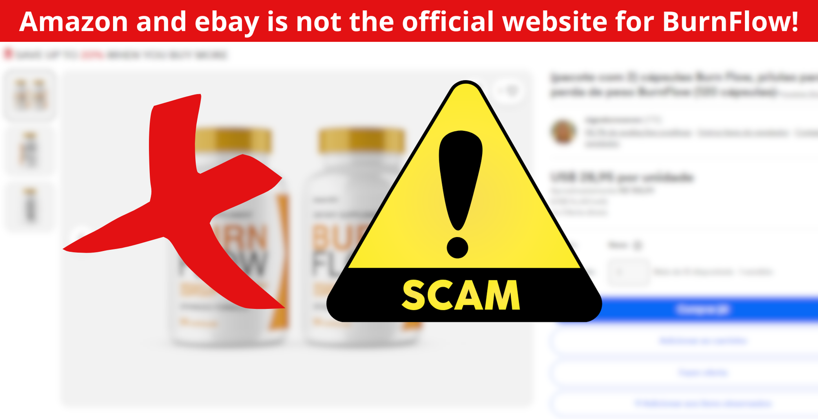 Amazon is not the official website for burnflow!